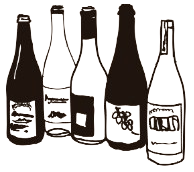 Ilustración de botellas de vino
